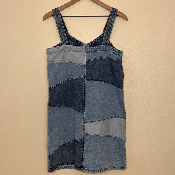 Gap Dress - Women's XS Extra Small Denim Blue Jean - Patchwork Sundress Mini - Picture 4 of 10
